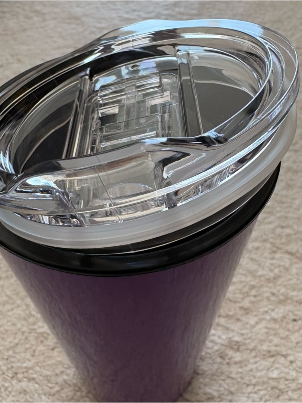 Hot Cold Purple Travel Tumbler with Lid- BPA free - Picture 12 of 13